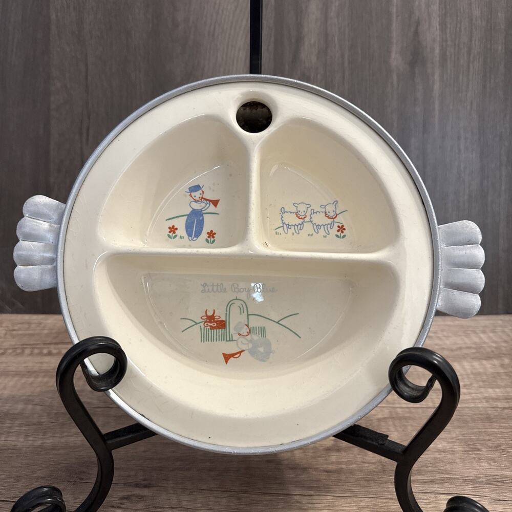 1940s Excello Food Warming Dish Little Boy Blue